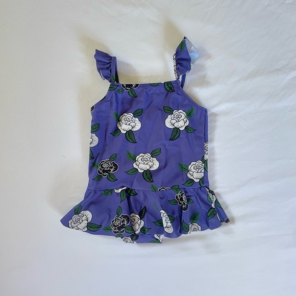 MINI RODINI | ROSE UV SWIMSUIT WITH SKIRT | BLUE | 1.5 - 3 Y - Picture 3 of 7